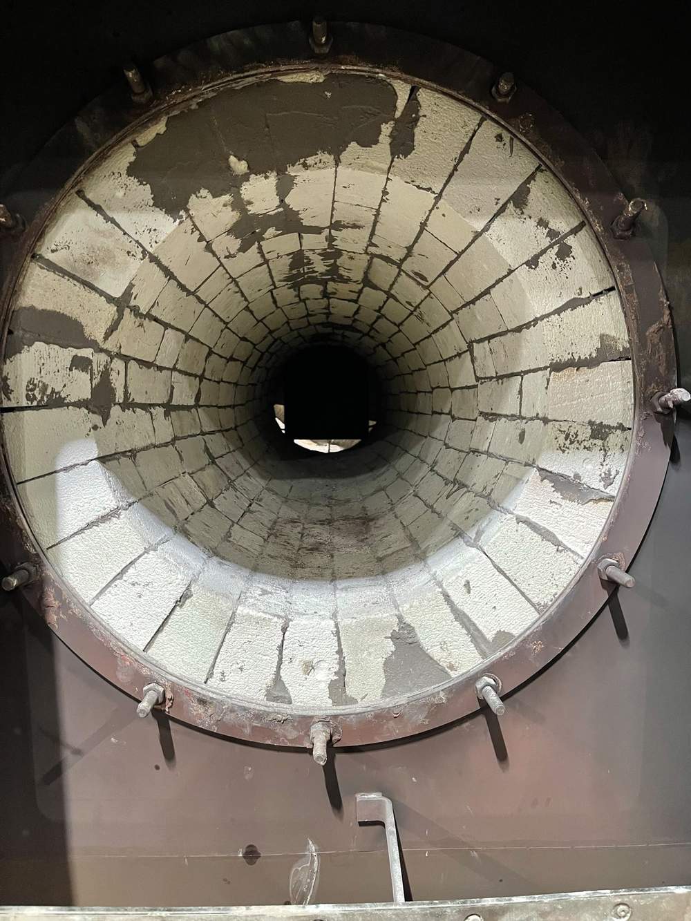Refurbished brick lined burner tube