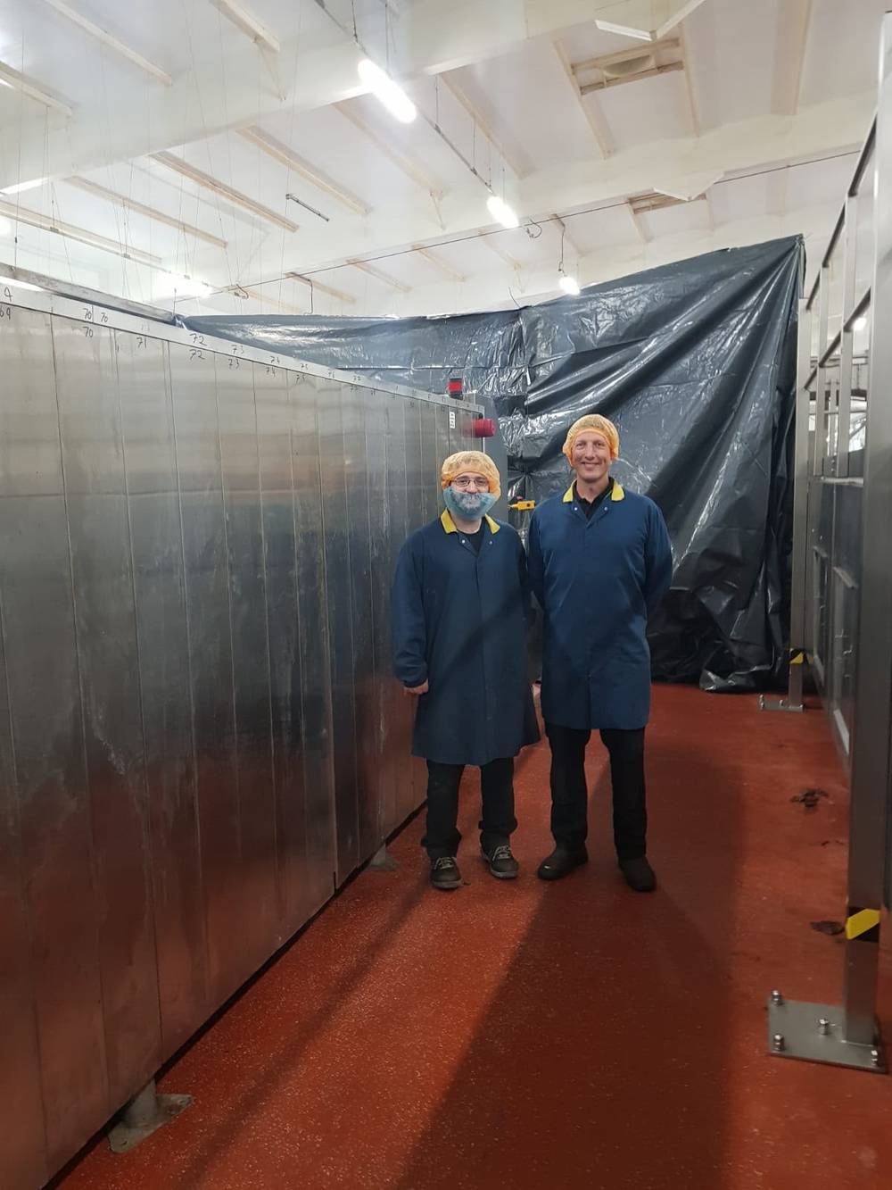 FABtekk engineers beside the completed oven installation