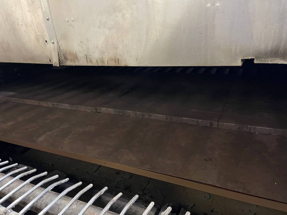Interior of a production oven during cleaning and inspection